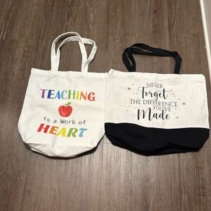 (2) Canvas Tote Bags